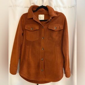 Altar'd State Rust colored fuzzy shacket